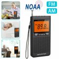 Mini Portable AM FM NOAA Radio Weather Radio Mini Pocket Radio Excellent Reception Large LCD Screen Digtail Alarm Clock Radios. 
