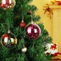 4-8CM Christmas Transparent Balls Hollow DIY Plastic Fillable Bauble Xmas Tree Hanging Ornaments Home Party  Box Decor. 