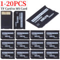 1-20PCS Support Memory Card Adapter SD Card To Memory Stick Adapter For PSP SD Card 1MB-128GB Memory Stick Pro Duo.