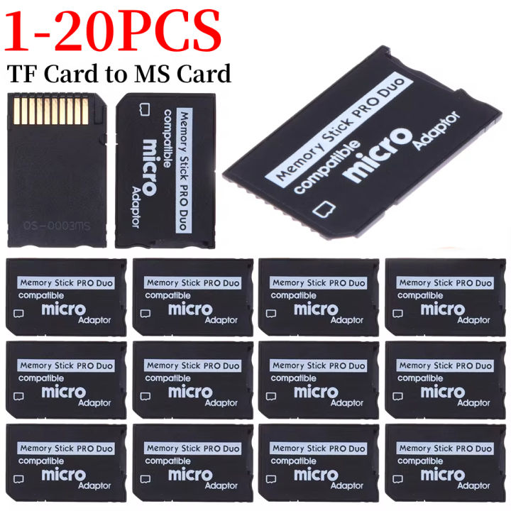 1-20PCS Support Memory Card Adapter SD Card To Memory Stick Adapter For PSP SD Card 1MB-128GB Memory Stick Pro Duo