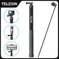 TELESIN 1.2M 3M Carbon Fiber Selfie Stick Monopod Extendable With 1/4 Screw For GoPro Insta360 Osmo Action DJI Action Camera. 