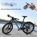 1：8  Front And Rear Double Suspension Simulation Alloy Mountain Bike Soft Tail Deceleration Bike Mini Bike Toy Ornament Mold ﻿ ﻿. 