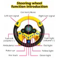 Infant Shining Eletric Simulation Steering Wheel Toy with Light Sound Kids Early Educational Stroller Steering Wheel Vocal Toys. 