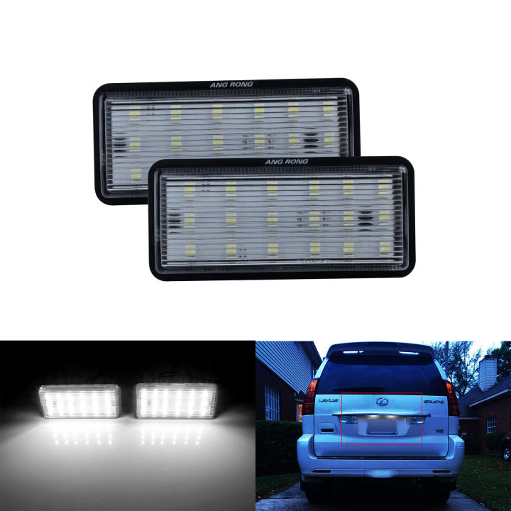 2x Canbus LED License Number Plate Light For Lexus Cruiser Prado J100 J120 J200 Lexus LX470 LX570 GX470 Toyota Reiz Mark X