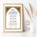 Customized Nikahnama - Wedding Frame Design With Jikjak Lamination & Fiber Frame - Iconic Marriage Certificate - Home & Wall Decor.