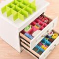 Drawer Organiser | Partition board | Space saving drawer organizer |  wardrobe short box clothes dividers for storage adjustable daraaz drawer organizer for makeup underwear ties belts medicine shirts stationery etc (Pack of 4) by KYCHEN PLUS. 