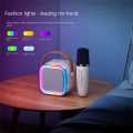 K12 Kids Karaoke Microphone Speaker Machine | Bluetooth-Compatible Wireless Karaoke Mic with RGB LED Lights & Built-In Speaker -Multicolor. 