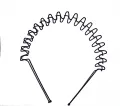 Black Metal Wavy Hairband – Durable Spring Hoop, Stylish & Lightweight for Men & Women. 