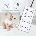 GKK Smart Universal Extension Board Multi Power Plug With 6 Power Sockets + 3 USB Ports Plug + 1 Type C For Electronics Mobile Charging Adapter With 1.8 Meter Heavy Duty Copper Wire White, Mobile Extension, USB Extension board, Extension Lead. 