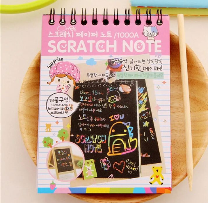 Rainbow%20Scratch%20Paper%20Note%20Pad%20Magic%20Doodle%20Notebook%0A%2002%20sets%20-%20Image%203