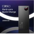 Baseus 20000mAh Adaman Metal Power Bank - 22.5W Fast Charging, Black.