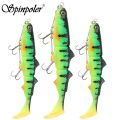 Spinpoler Pike Stinger Rig Hook Systerm with 3D Swimbait Soft Lure Fishing Bait Paddle T Tails For Zander Pike Big Game Fish.