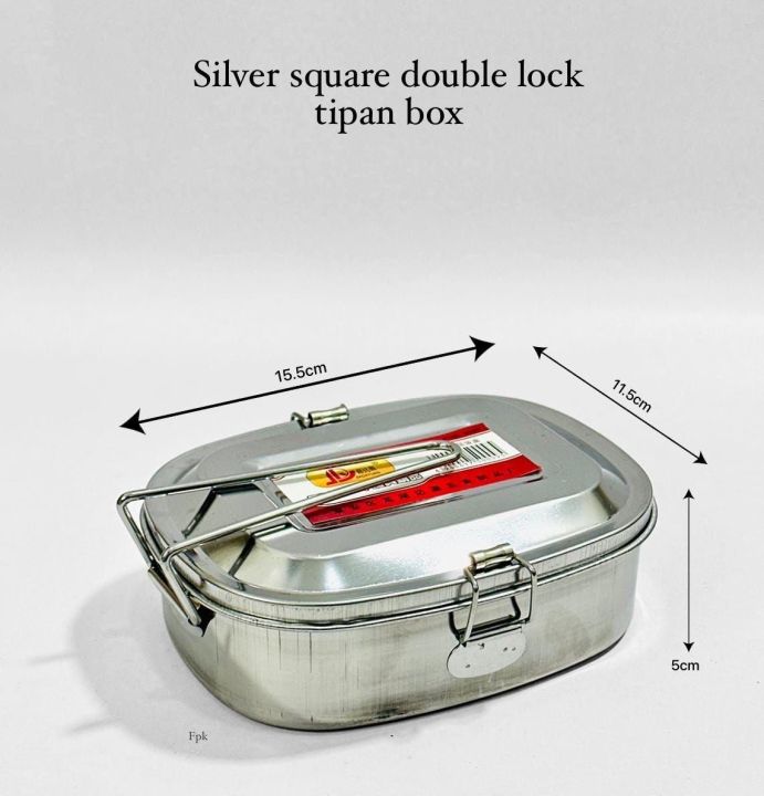 Silver%20Double-Lock%20Lunch%20Box%20-%20Practical%20and%20Stylish%20Square-Shaped%20Container%20-%20Image%202