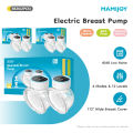 MAMIJOY 2PCS Wearable Electric Breast Pumps 4 Modes&12 Levels Hands Free Breast Pump 40dB Low Noise Free 19/24mm Flange DEB26D.