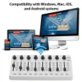 M-VAVE SMC-Mixer Wireless MIDI Controller Mixing Console BT Connection USB Controller Mixer for Most Electroacoustic Instruments. 