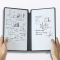 1 Pcs Reusable Whiteboard Notebook Set With Whiteboard Pen Erasing Cloth Leather Memo Pad Weekly Planner Portable Stylish Office.