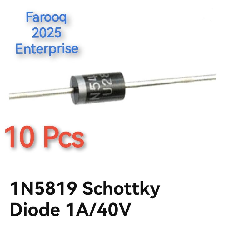 1N5819 Schottky Diode 1A/40V Pack of 10 Pcs | Daraz.pk