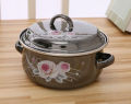 5 pcs Set Black Enamel Cast Iron Cookware Casserole set enamel cook tool pot With Best quality. 