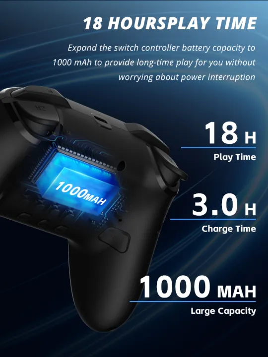 DATA%20FROG%20Wireless%20Controller%20For%20Switch%20OLED/Lite%20Console%20Pro%20Gamepad%20with%201000Mah%20Battery%20Programmable%20Turbo%20Function%20-%20Image%206