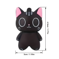 USB Flash Drive 64GB Pen Drive 128GB Cute black kitten Memory Stick 2.0 Cartoon puppy Pen Drive 32GB USB Stick 64GB Girls . 