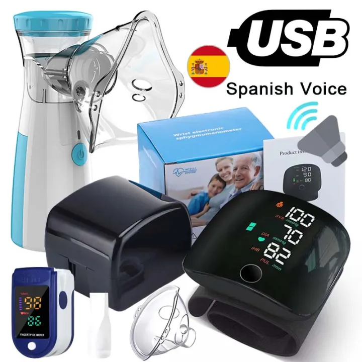 New Touch Screen LED Rechargeable Wrist Blood Pressure Monitor Russian / Arabic / Spanish Voice Broadcast Tonometer BP Monitor