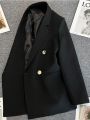 Women Suit Blazer Elegant Coat 2025 Spring Autumn Fashion Korean Blazer Luxury Double Breasted Jacket Solid Ladies Tops Clothes.