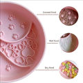 1pc Silicone Pet Slow Feeder Bowl, Helps Cats & Dogs Eat Properly, Anti-Spill Anti-Choke Divided Dish With Suction Cup Lick Mat. 