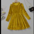 new Velvet frock for girls special velvet frock quality dresse. 