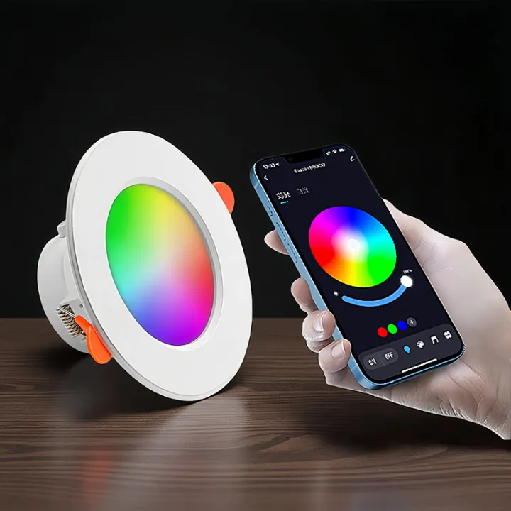 1-8PCS%20LED%20Downlight%20Dimmable%2010W%20tuya%20Intelligent%20Graffiti%20Control%20APP%20RGB%20CW%20Full%20Color%20Spot%20Ceiling%20Recessed%20AC85-265V%20-%20Image%202