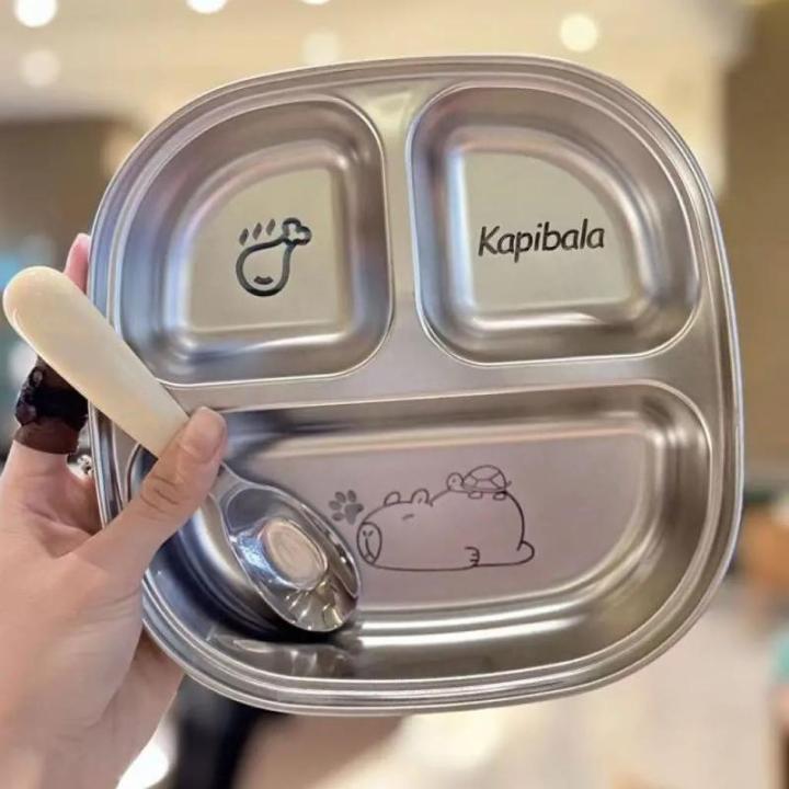 Outdoor%20Capybara%202/3/4%20Grids%20Food%20Plate%20Dishes%20Reusable%20Square%20Divided%20Dinner%20Plates%20Fruit%20Salad%20Plate%20Tableware%20Dishwasher%20Safe%20-%20Image%203