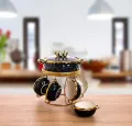 Fancy Soup Set 15 Pcs With Golden Stand. 