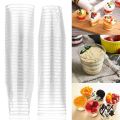 30/50X Round Reusable Plastic Shot Glasses Dessert Cups Disposable Glass Drinks.