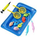 Kids' Fishing Toy Set Play Water Toys for Baby Magnetic Rod and Fish with Inflatable Pool Outdoor Sport Boys Girls. 