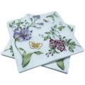 Colourful Printed Napkins Creative Plate Bone Bart Floral Square Paper Napkin Party Wedding Restaurant Paper Placemats 20pcs/pac. 