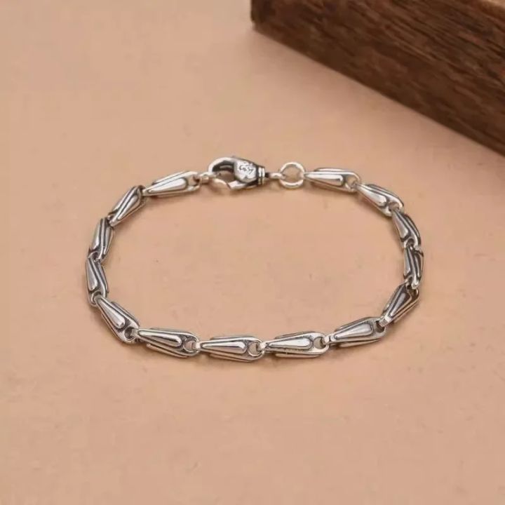New%20Silver%20Color%20Simple%20Style%20Retro%20Bracelet%20Niche%20Design%20Mobius%20Men's%20Geometric%20Hip%20Hop%20Fashion%20Accessories%20-%20Image%202