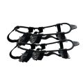 1 Pair M L Crampons Shoes Cover 24 Teeth Anti-Slip Ice Grips Gripper Shoes Boot Hiking Ice Climbing Shoe Spikes Climbing Chain.