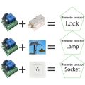 433Mhz Universal Wireless Remote Control Switch DC 12V 1CH Relay Receiver Module RF Transmitter Momentary Toggle Latch for Gate. 