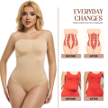 Women Seamless Strapless Bodysuits Tude Tops Bodyshaper Compression Waist Trainer Shapewear Push Up Butt Lifter Backless Shaper.