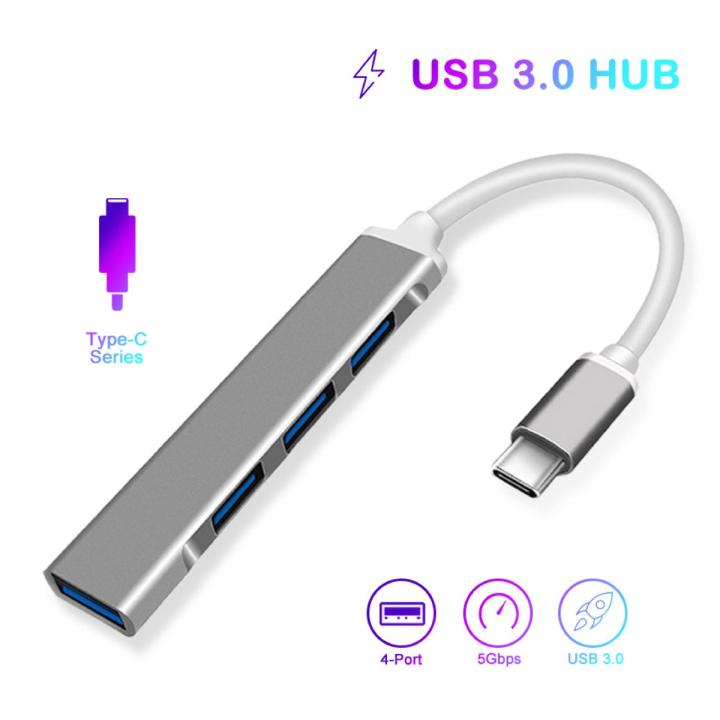 CASIFY H04 4 Ports Type C 3.0 Hub USB 3.0 4 in 1 Usb Hub Plug and Play - Fully Backward Compatible - Over Current Protection