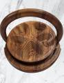 Premium Wooden Dry Fruit Basket with 5 Sections - Elegant Wooden Dry Fruit Set for Gifts & Home Décor. 