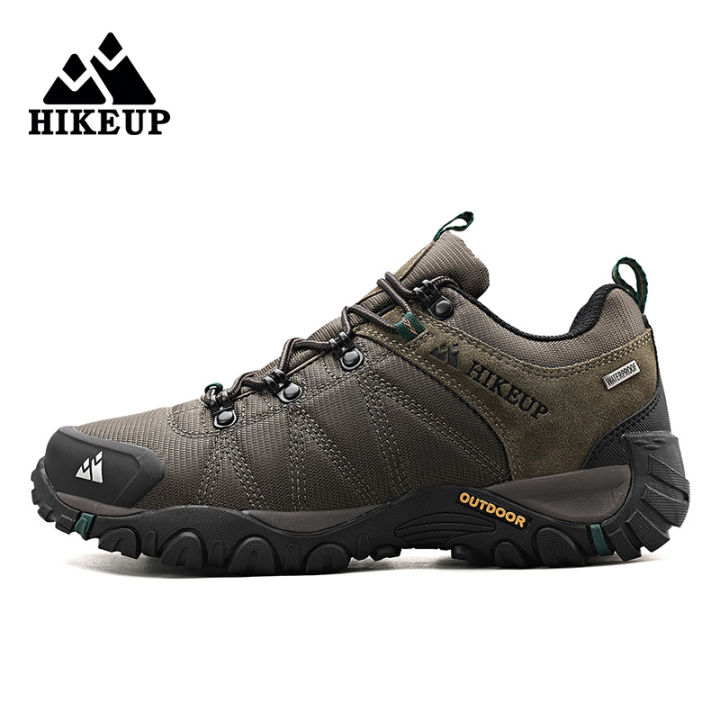HIKEUP Nonslip Men Hiking Shoes Breathable Outdoor Wear Resistant