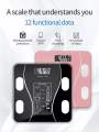 Weight scale Bluetooth with Body Mass Weight Indicator in Mobile app & Indoor temperature with smart record maker. 