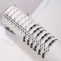Handmade 12Pcs/lot Cross Knot Charms Knitted Bracelets Set For Women Braiding Adjustable Elastic Wristband Jewelry Accessories. 
