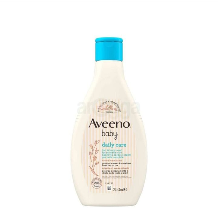 Aveeno Baby Daily Care Hair & Body Wash for Sensitive Skin with Natural Oat Extract 250ml