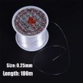 155-22meter 0.2-0.6mm Transparent Non-Stretch Strong Fish Line Beading Crystal Rope Nylon Wire String For Jewelry Making Finding. 