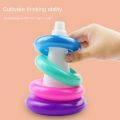 Rainbow Stacking Ring Tower Montessori Educational Baby Toy Pyramid Tower Cup Dinosaur Stacking Toys Beach Pool Toy. 