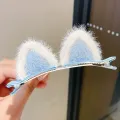 2Pcs/Set New Cute Solid Rabbit Ears Clips for Baby Girls Handmade Kawaii Barrettes Headwear Kids Hair Accessories. 