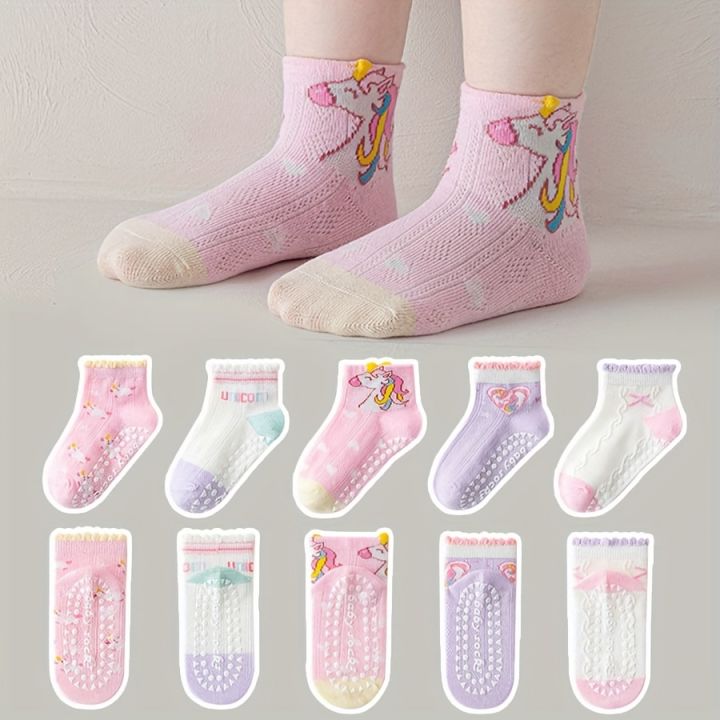 5%20Pairs%20of%20Children's%20Floor%20Socks%20with%20Lace,%20Heart-Shaped%20Unicorn%20Pattern,%20for%20Boys%20and%20Girls,%20Baby%20Toddler%20Soft-Soled%20Shoes,%20Indoor%20Non-Slip%20Rainbow%20Pony%20Mid-Tube%20Socks,%20Suitable%20for%20Casual%20Daily%20Life%20-%20Image%202