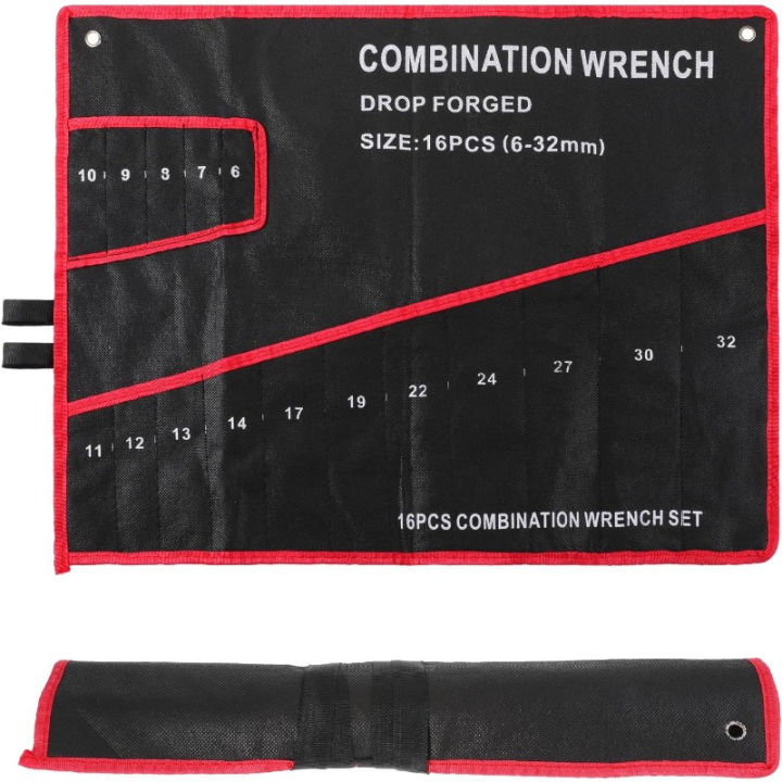 16-Pocket%20Black%20Tool%20Bag%20W/Red%20Stitching%20-%20Compact%20Wrench%20Organizer%20for%20Mechanics%20&%20Craftsmen,%20Secure%20Zipper%20&%20Multi-Pockets%20-%20Image%207