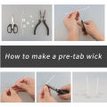 100PCS Candle Wick Tabs Metal Sustainer Tabs Multi-Purpose Candle Wick Base 20/16/14/12.5mm for Wide Variety Wicks Candle DIY. 